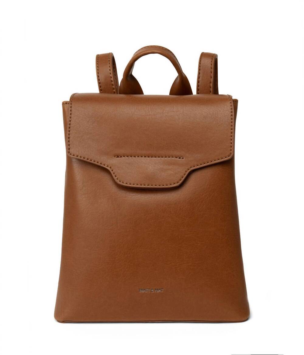 NEW VIA women's chelle small vegan backpack in chili matte nickel